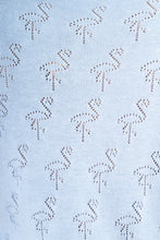 Laden Sie das Bild in den Galerie-Viewer, Cardigan Goddess mit Flamingo-Lochstickerei, Hellblau