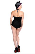 Laden Sie das Bild in den Galerie-Viewer, Badeanzug Skull Roses, Schwarz
