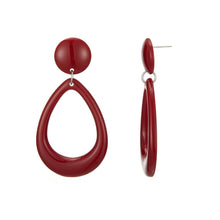Laden Sie das Bild in den Galerie-Viewer, Vintage Ohrstecker Fernanda aus Harz: Rot
