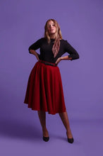 Laden Sie das Bild in den Galerie-Viewer, Tellerrock Circle Skirt, Bordeaux