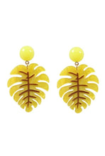 Laden Sie das Bild in den Galerie-Viewer, Ohrringe Gaile Palm Leaf, Gelb