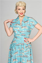 Laden Sie das Bild in den Galerie-Viewer, Liza Brighton Postcard Swing Dress, hellblau