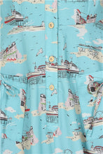 Laden Sie das Bild in den Galerie-Viewer, Liza Brighton Postcard Swing Dress, hellblau