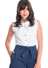 Laden Sie das Bild in den Galerie-Viewer, Bluse Sea Scape, Weiß