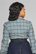 Laden Sie das Bild in den Galerie-Viewer, Bluse Jerry Seafoam Check, Mint