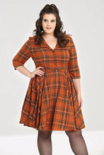 Laden Sie das Bild in den Galerie-Viewer, Swingkleid Tawny, Braun, Plus Size