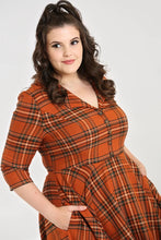Laden Sie das Bild in den Galerie-Viewer, Swingkleid Tawny, Braun, Plus Size