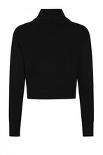 Laden Sie das Bild in den Galerie-Viewer, Vintage 40er-Jahre Cardigan Violet, Schwarz