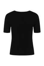 Laden Sie das Bild in den Galerie-Viewer, Feinstricktop Bat,Fledermausmotiv Schwarz, Plus Size