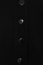 Laden Sie das Bild in den Galerie-Viewer, Vintage 40er-Jahre Cardigan Violet, Schwarz