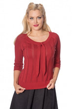 Laden Sie das Bild in den Galerie-Viewer, Feinstrick- Pulli, Belle Bow Pointelle, Rostrot
