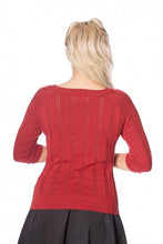 Laden Sie das Bild in den Galerie-Viewer, Feinstrick- Pulli, Belle Bow Pointelle, Rostrot