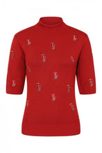 Laden Sie das Bild in den Galerie-Viewer, Kurzarm Pullover Mushroom Dreams,Rot