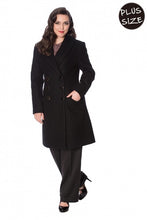 Laden Sie das Bild in den Galerie-Viewer, Mantel Leopard Lady, Schwarz, Plus Size