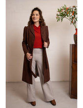 Laden Sie das Bild in den Galerie-Viewer, Wollmantel Dahlia, Baun Melange