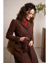 Laden Sie das Bild in den Galerie-Viewer, Wollmantel Dahlia, Baun Melange