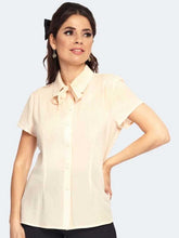 Laden Sie das Bild in den Galerie-Viewer, Bluse Pintuck, nude