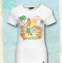 Laden Sie das Bild in den Galerie-Viewer, T-Shirt Tiki Lagoon, weiß