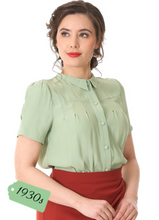 Laden Sie das Bild in den Galerie-Viewer, Bluse Bonnie, pistazie