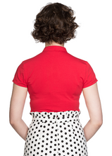 Laden Sie das Bild in den Galerie-Viewer, Top Mandarin Collar, Rot