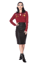 Laden Sie das Bild in den Galerie-Viewer, Bleistiftrock Shine On, Schwarz