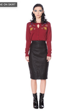 Laden Sie das Bild in den Galerie-Viewer, Bleistiftrock Shine On, Schwarz