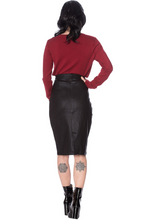 Laden Sie das Bild in den Galerie-Viewer, Bleistiftrock Shine On, Schwarz