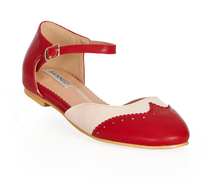 Laden Sie das Bild in den Galerie-Viewer, Flats Dapper Dancemates, Rot-Ivory