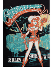 Laden Sie das Bild in den Galerie-Viewer, T-Shirt Calamity Queen, Schwarz