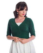 Laden Sie das Bild in den Galerie-Viewer, Cardigan Sweet Dreamer, Flaschengrün , Plus Size