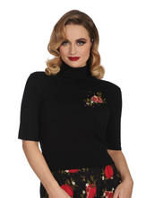 Laden Sie das Bild in den Galerie-Viewer, Rollkragen-Pulli Pomegranate, Schwarz