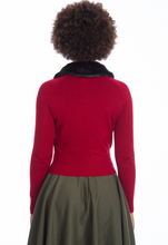 Laden Sie das Bild in den Galerie-Viewer, Cardigan Bow Dreaming, Burgundy