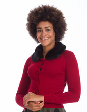 Laden Sie das Bild in den Galerie-Viewer, Cardigan Bow Dreaming, Burgundy
