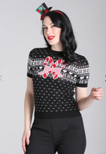 Laden Sie das Bild in den Galerie-Viewer, Kurzarmpullover Natalie, Schwarz