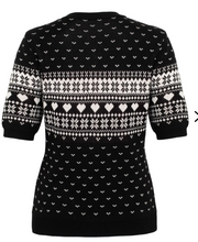 Laden Sie das Bild in den Galerie-Viewer, Kurzarmpullover Natalie, Schwarz