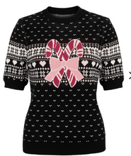 Laden Sie das Bild in den Galerie-Viewer, Kurzarmpullover Natalie, Schwarz