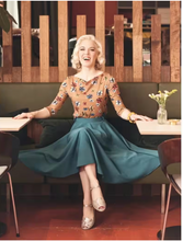 Laden Sie das Bild in den Galerie-Viewer, Tellerrock, Circle Skirt, Petrol Plus Size