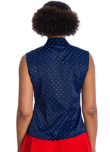 Laden Sie das Bild in den Galerie-Viewer, Bluse Sea Scape , Navy , Plus Size