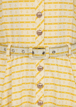 Laden Sie das Bild in den Galerie-Viewer, Swingkleid Bella Anchor Ahead 50's , Gelb-Ivory