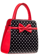 Laden Sie das Bild in den Galerie-Viewer, Tasche Carla, Polka-Schwarz