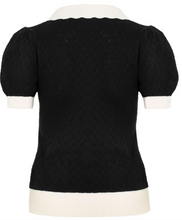 Laden Sie das Bild in den Galerie-Viewer, Stricktop Joanie,Schwarz, Plus Size