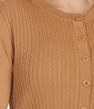 Laden Sie das Bild in den Galerie-Viewer, Cardigan Sylvia, Seil-Zopfmuster, Schwarz