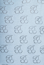 Laden Sie das Bild in den Galerie-Viewer, Cardigan Cadilac, Kirsch-Lochstickerie, Hellblau Plus Size