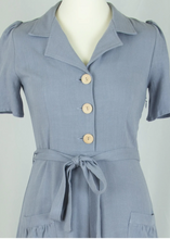 Laden Sie das Bild in den Galerie-Viewer, Kleid Revers Dress Midi Leinen, Lavendel