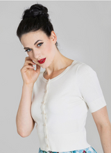 Laden Sie das Bild in den Galerie-Viewer, Cardigan Wendi, Kurzarm, Ivory