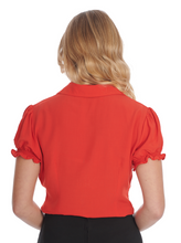 Laden Sie das Bild in den Galerie-Viewer, Bluse Betsy Bloom, Rot, Plus Size