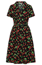 Laden Sie das Bild in den Galerie-Viewer, Swingkleid Darla Cherries, Schwarz