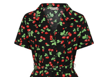 Laden Sie das Bild in den Galerie-Viewer, Swingkleid Darla Cherries, Schwarz