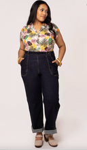 Laden Sie das Bild in den Galerie-Viewer, Bluse Benita,Tropisches Blumenmuster, Plus Size