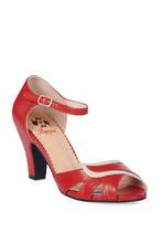 Laden Sie das Bild in den Galerie-Viewer, Vintage Pumps Mable. Rot